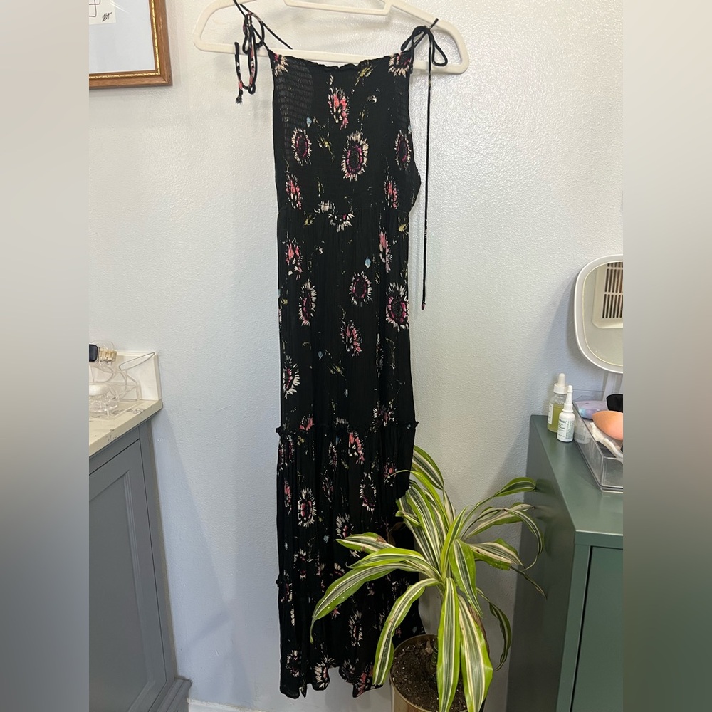 Free People Black Floral Maxi Dress